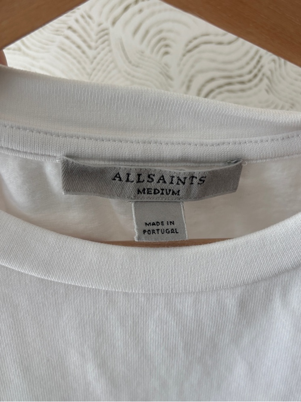AllSaints Farra Tank - White Cropped Sleeveless Top with Shoulder Detail Size M - Picture 3 of 5